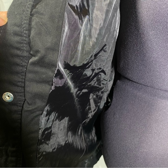 MISS LONDON Black label women's plus size 2X Black hooded pockets snap jacket - Picture 6 of 9